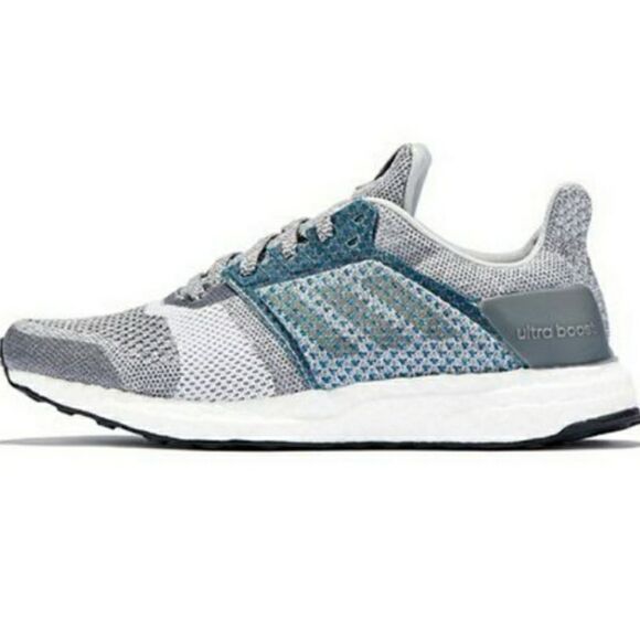 Adidas Womens Ultraboost Running Shoes Sneakers Sz 8.5 Blue Grey sz 8.5 - Picture 1 of 8